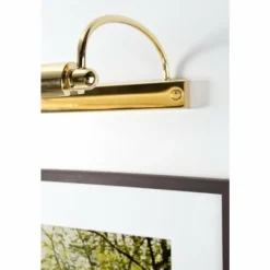 Lampes Dorées-Herbert Schmidt Lampe d'éclairage de tableau Or, Laiton, 2 lumières