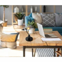 Suspension Verre Fumé-Luminaires Globo Lighting Lampe de banquier Globo ANTIQUE Noir, 1 lumière