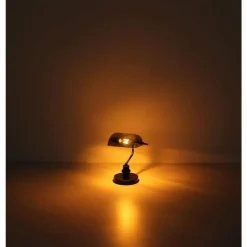 Suspension Verre Fumé-Luminaires Globo Lighting Lampe de banquier Globo ANTIQUE Noir, 1 lumière