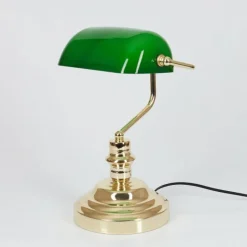 hofstein Lampe de banquier verte Or, Vert, Laiton, 1 lumière