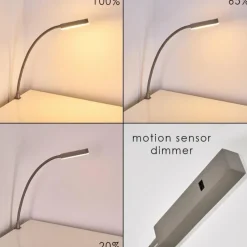 hofstein Lampe de chevet Alamo Nickel mat, 1 lumière, Détecteur de mouvement