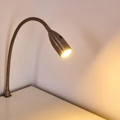 hofstein Lampe de chevet Alsea LED Nickel mat, 1 lumière, Détecteur de mouvement