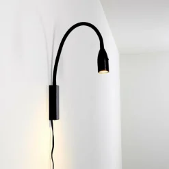 hofstein Lampe de chevet Alsea LED Noir, 1 lumière, Détecteur de mouvement