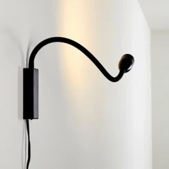 hofstein Lampe de chevet Alsea LED Noir, 1 lumière, Détecteur de mouvement