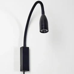 hofstein Lampe de chevet Alsea LED Noir, 1 lumière, Détecteur de mouvement
