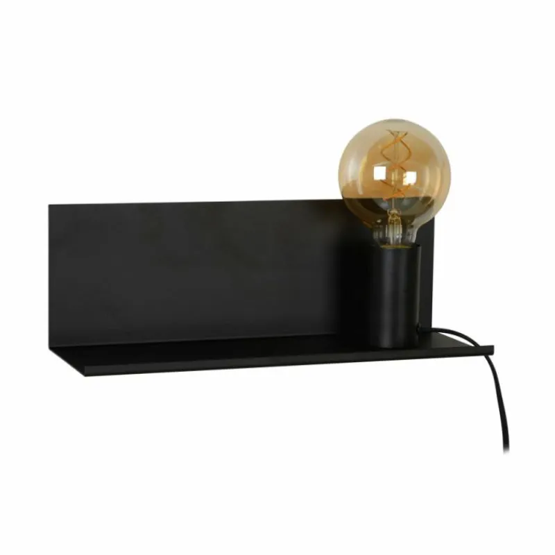 Luminaires Rustiques-Luminaires Lucide Lampe de chevet Lucide SEBO Noir, 1 lumière