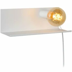 Luminaires Rustiques-Luminaires Lucide Lampe de chevet Lucide SEBO Blanc, 1 lumière