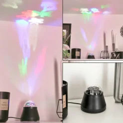 hofstein Lampe de table Atabueira LED Noir, 1 lumière, Changeur de couleurs