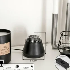 hofstein Lampe de table Atabueira LED Noir, 1 lumière, Changeur de couleurs