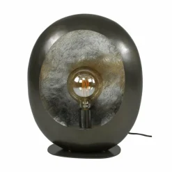 hofstein Lampe de table Avenue Nickel mat, Noir, 1 lumière* Lampes À Poser