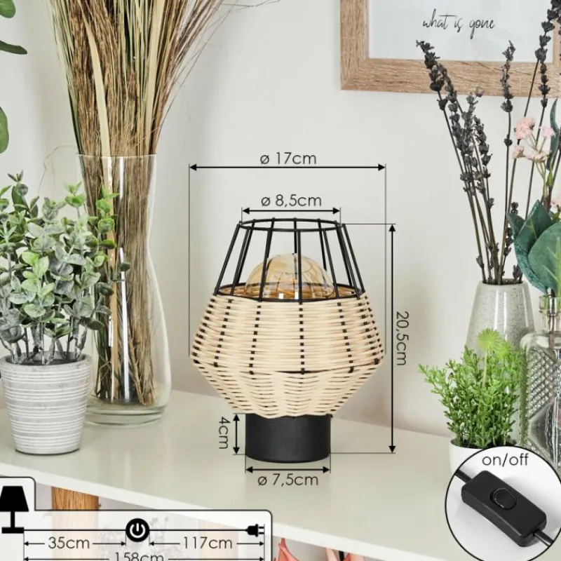 Luminaires Scandinaves-hofstein Lampe de table Benagil Noir, 1 lumière