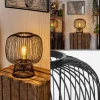 Style Boho-Chic-hofstein Lampe de table Brooker Noir, 1 lumière