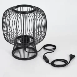 Style Boho-Chic-hofstein Lampe de table Brooker Noir, 1 lumière