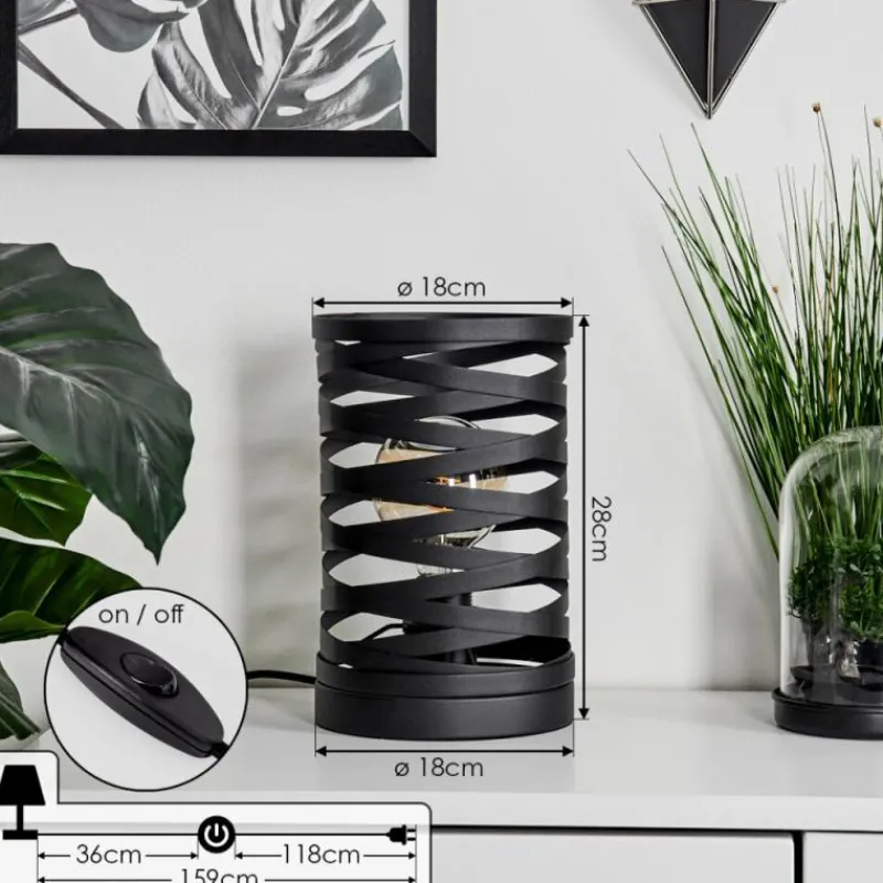 Lampes Industrielles-hofstein Lampe de table Bust Noir, 1 lumière