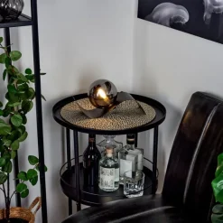 Suspension Verre Fumé-hofstein Lampe de table Cajoncito Noir, 1 lumière