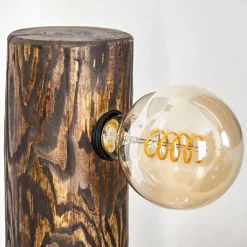 Luminaires Scandinaves-hofstein Lampe de table Canedo Bois foncé, Noir, 2 lumières