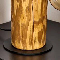 Luminaires Scandinaves-hofstein Lampe de table Canedo Écru, Noir, 2 lumières