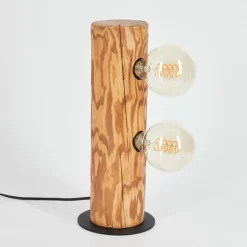 Luminaires Scandinaves-hofstein Lampe de table Canedo Écru, Noir, 2 lumières