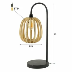 hofstein Lampe de table Chamblard Anthracite, 1 lumière* Lampes À Poser