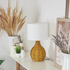 Lampes En Tissu-hofstein Lampe de table Chaniers Écru, 1 lumière