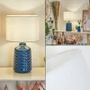 Lampes En Tissu-hofstein Lampe de table Chave Bleu, 1 lumière