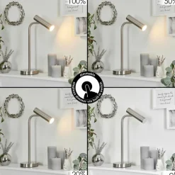 hofstein Lampe de table Dalheim LED Nickel mat, 1 lumière* Lampes À Poser