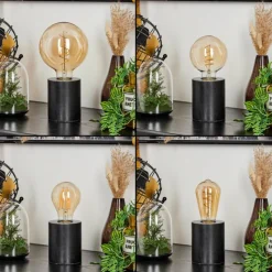 Lampes Vintages & Rétros-hofstein Lampe de table Fontannes Noir, 1 lumière