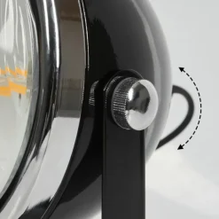 hofstein Lampe de table Foverup Chrome, Nickel mat, Noir, 1 lumière