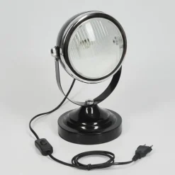 hofstein Lampe de table Foverup Chrome, Nickel mat, Noir, 1 lumière