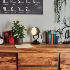 hofstein Lampe de table Foverup Chrome, Nickel mat, Noir, 1 lumière