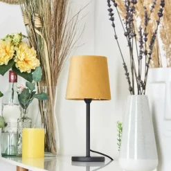 Lampes En Tissu-hofstein Lampe de table Frandina Jaune, Or, 1 lumière