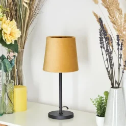 Lampes En Tissu-hofstein Lampe de table Frandina Jaune, Or, 1 lumière