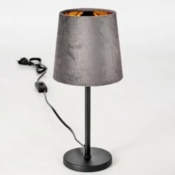 Lampes En Tissu-hofstein Lampe de table Frandina Or, Gris, 1 lumière