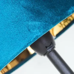 Lampes En Tissu-hofstein Lampe de table Frandina Bleu, Or, 1 lumière