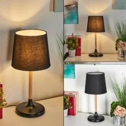 Lampes En Tissu-hofstein Lampe de table Frecheiro Écru, Noir, 1 lumière