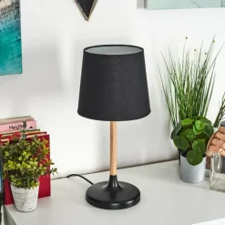 Lampes En Tissu-hofstein Lampe de table Frecheiro Écru, Noir, 1 lumière