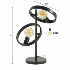 hofstein Lampe de table Hover Anthracite, 1 lumière* Lampes À Poser