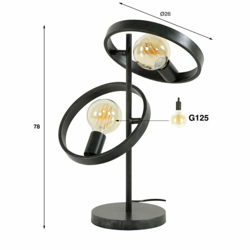 hofstein Lampe de table Hover Anthracite, 1 lumière* Lampes À Poser