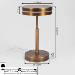 hofstein Lampe de table Huallilemu LED Vieux laiton, 1 lumière