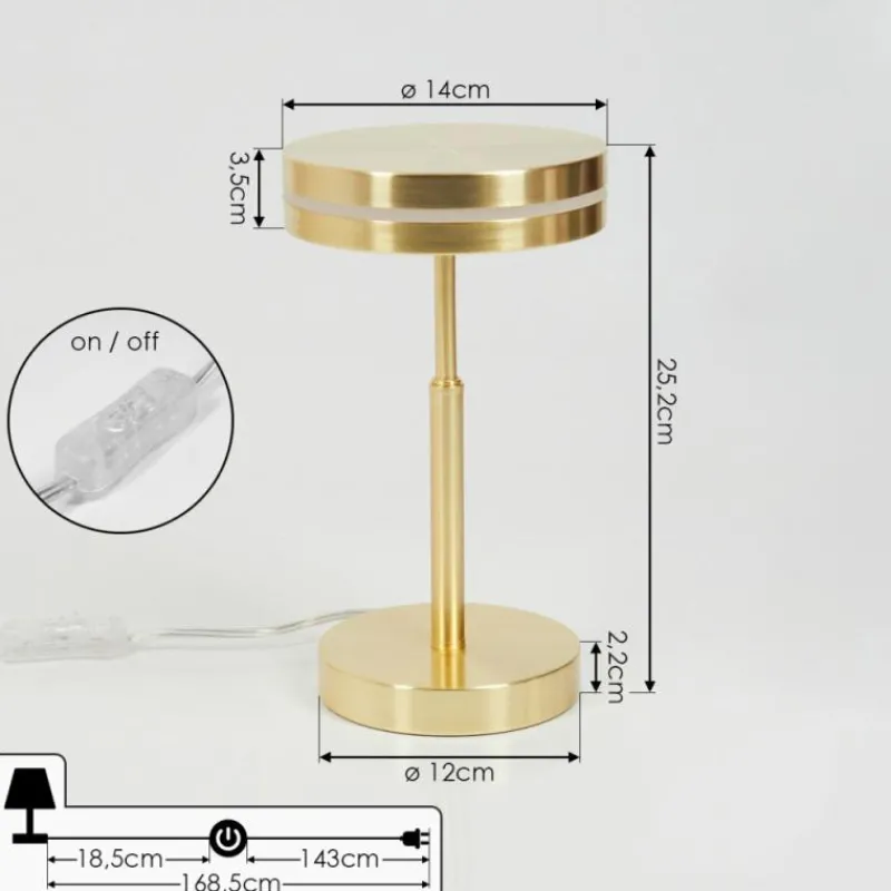 hofstein Lampe de table Huallilemu LED Laiton, 1 lumière* Éclairage Led