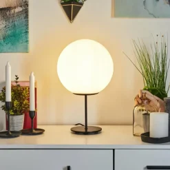 hofstein Lampe de table Karhia Noir, 1 lumière