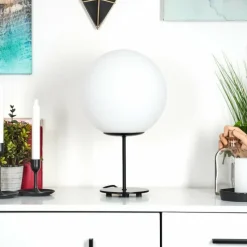 hofstein Lampe de table Karhia Noir, 1 lumière