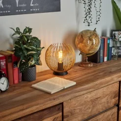 Lampes Dorées-hofstein Lampe de table Keryvaland Or, Noir, 1 lumière