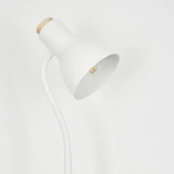 Luminaires Scandinaves-hofstein Lampe de table Kerzellec Bois clair, Blanc, 1 lumière