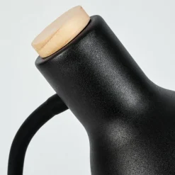 Luminaires Scandinaves-hofstein Lampe de table Kerzellec Bois clair, Noir, 1 lumière