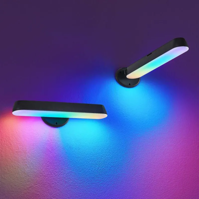 Luminaires Reality Lampe de table - kit de 2 Reality GAME LED Noir, 2 lumières, Télécommandes* Lampes À Poser