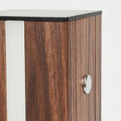 Lampes En Bois-hofstein Lampe de table Kyneton LED Bois foncé, Noir, 1 lumière