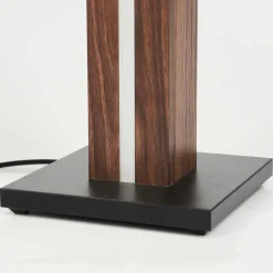 Lampes En Bois-hofstein Lampe de table Kyneton LED Bois foncé, Noir, 1 lumière