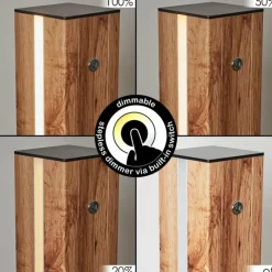 Lampes En Bois-hofstein Lampe de table Kyneton LED Écru, Noir, 1 lumière