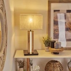 Lampes En Tissu-hofstein Lampe de table Kyneton LED Écru, Noir, 2 lumières